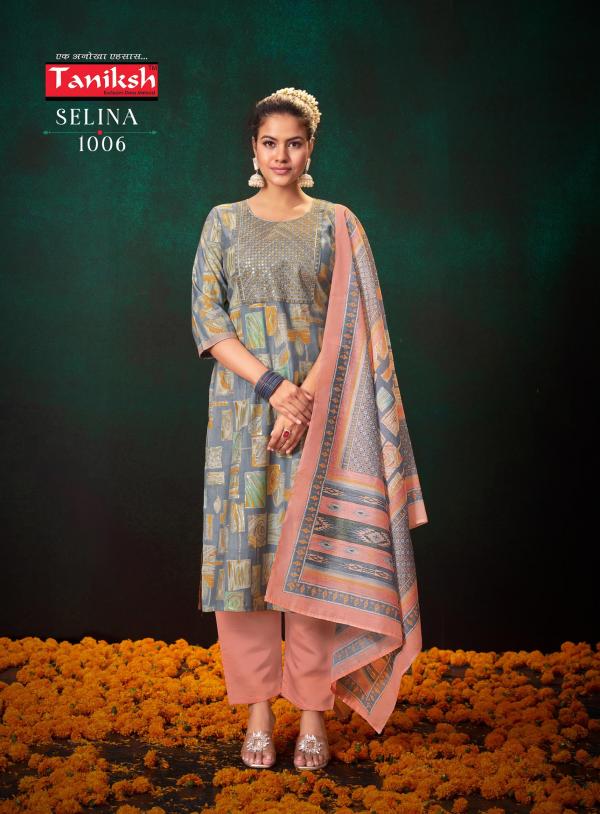 Taniksh Selina Vol 01 Muslin Printed Kurti Bottom With Dupatta